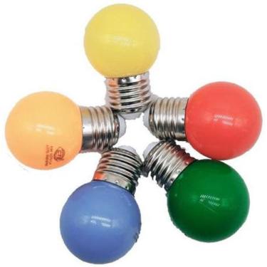 Imagem de Lâmpada mini bulbo LED Bolinha E27 1W - branca ou Colorida - CTB