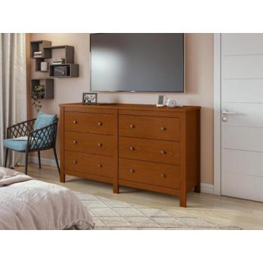 Imagem de Comoda 6 Gavetas Maggiore Frassino Lopas - Móveis Lopas