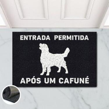 Imagem de Tapete Capacho Entrada Cafuné Golden 60x40 Cachorro Labrador - Megatap