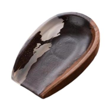 Imagem de DimyFew Copo de dosagem de grãos de café decorativo elegante bandeja de dosagem de chá solto bandeja de madeira resina para sala de chá, Color B