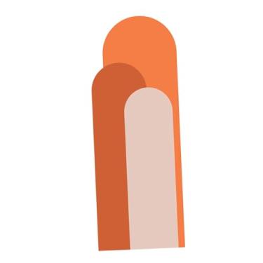 Imagem de IEUDNS Adesivo de parede geométrico moderno, fácil de descascar, papel de parede artístico para armário de cozinha, porta de escritório e casa, Laranja