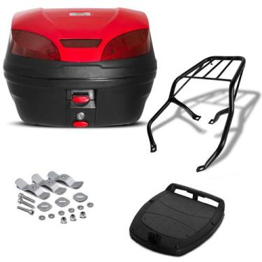 Imagem de Bau 30 Litros Pro Tork Smartbox 3 + Bagageiro Biz 125, VERMELHO, BIZ 1