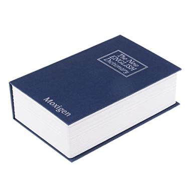 Imagem de Almencla Cofre Forte Do Livro com Dicionário Do Armazenamento Do Dinheiro Do Mealheiro Mini, Azul, 18x11.5x5cm.