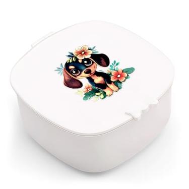 Imagem de BJDAMAI Caixa organizadora de acessórios de cabelo pequenos para meninas, crianças, adolescentes, mulheres, grampos de cabelo, laços/bandas, pinos, presilhas/elásticos organizador e armazenamento