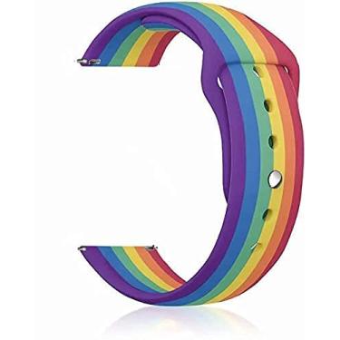 Imagem de Nandos-Store - Pulseira NSmart compatível com Watch Ps 49mm 45mm 44mm 41mm 40mm 38mm - Pulseira Silicone Series 8/7/6/5/4/SE Sport Bandas Mulheres Homens - (42MM/44MM/45MM, Colorful)