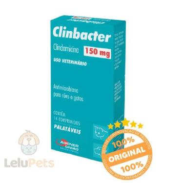 Imagem de Clinbacter 150Mg Antimicrobiano Agener Cães e Gatos 14Comp - Vetnil