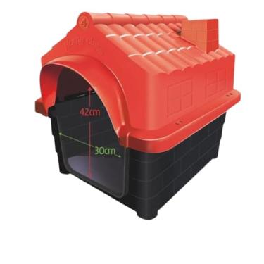 Imagem de Casa Casinha Cachorro Plástica Desmontável N4 Grande Mecpet Cor:vermelho