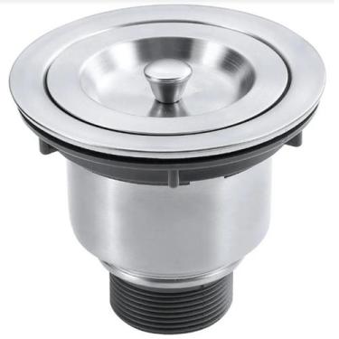 Imagem de Válvula Escoamento p/ Pia De Cozinha Inox C/ Cesto 4 1/2 ARE-V114-01-A