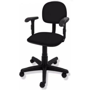 Imagem de Cadeira Secretária Giratória Com Braço Preta