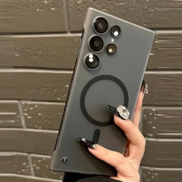 Imagem de YOGISU Capa fina sem bordas para Samsung S23UltraUltra, transparente, fosca e resistente (para Samsung S23Ultra/preto fosco)