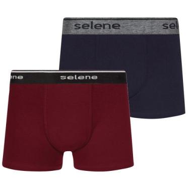 Imagem de Kit 2 Cueca Boxer Box Selene Infantil Kids Algodão Original, P, Preta 