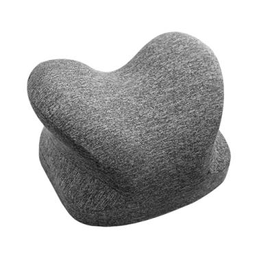 Imagem de YWJLQH Travesseiro de pescoço de espuma viscoelástica para viagem, capa removível, apoio de cabeça ergonômico, almofada de pescoço para avião, Cinza Claro