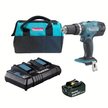 Imagem de Parafusad Makita 18v DHP453z + 1bat 3a + carreg 127V bolsa, Bivolt