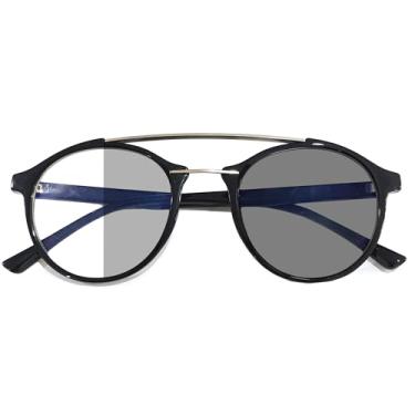 Imagem de helena Óculos de leitura fotocromáticos, mulheres, homens, óculos de transição presbiopicos, óculos de sol bifocais, Preto/branco, M