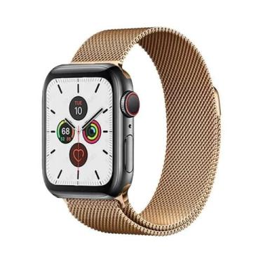 Imagem de Pulseira De Metal Milanese Loop De 44mm 40mm 45mm 41mm Para Apple Watc
