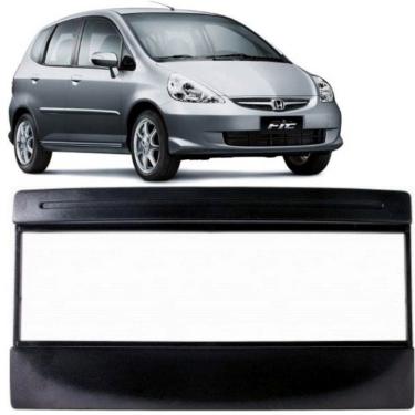 Imagem de Moldura radio honda fit 2004 a 2008 acabamento painel preto