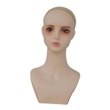 Imagem de Zialofi Suporte de exposição de cabeça de manequim feminino para perucas Suporte de cabeça de manequim portátil multifuncional para perucas para barbearia Uso, Style F