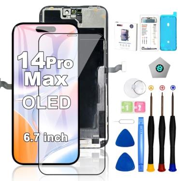 Imagem de EFAITHFIX Tela de substituição para iPhone 14 Pro Max OLED [NÃO LCD] Tela sensível ao toque 3D FHD de 16,7 polegadas Montagem digitalizador A2651 A2893 A2894 A2895 A2896 com ferramentas de reparo