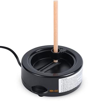Imagem de NEX&CO Frigideira de cola para artesanato, pote elétrico de cola quente de 60 W para bastões, grânulos e contas, temperatura constante de 9,5 °C, 9,5 cm de diâmetro, perfeito para flores, artesanato