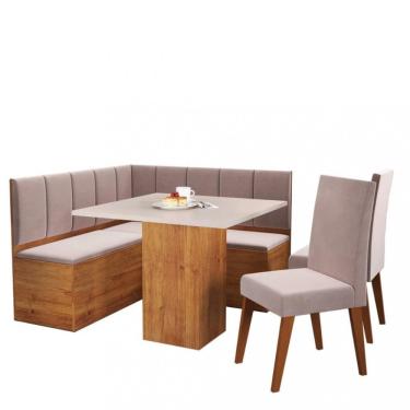 Imagem de Canto Alemão com Baú Londres com 2 Cadeiras Milão Viero