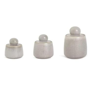 Imagem de KIT POTES DECORATIVOS EM CERAMICA - 3 PCS