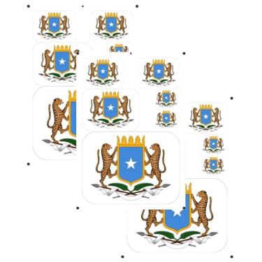 Imagem de vmcoatdu Escudo Somali Impressão a Laser Somália Emblema Nacional Adesivo 3 Peças Decalque em Vários Tamanhos Adesivos (Azul Somália)