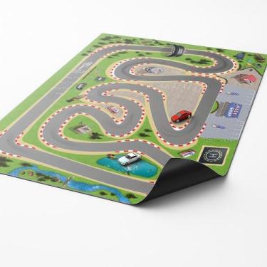 Imagem de Pista Para Carrinhos Miniatura Automóveis Infantil 120X80Cm - Plimshop