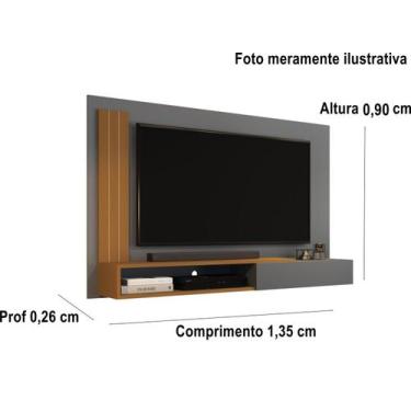 Imagem de Painel Luxo TV Smart até 50 Polegadas Mathe com porta - Diversas Cores