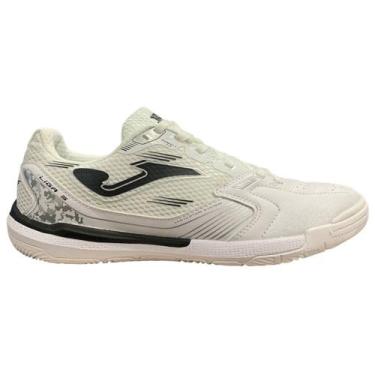 Imagem de Chuteira Futsal Joma Liga 5 Unissex Branco, Branco preto, 40