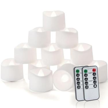 Imagem de Velas LED para luzes de chá Homemory 24 unidades com temporizador remo