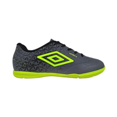 Imagem de Chuteira Futsal Umbro Class Neo Jr, Grafite/Preto/Limao, 35