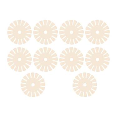 Imagem de UGPLM 10 peças placa de trança de pulseira de madeira disco de tecelagem placa redonda feita à mão ferramenta trançada cabos portáteis de tecelagem de disco, C