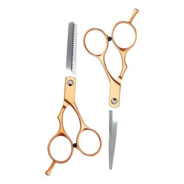Imagem de 2X Jogo Tesouras Corte Cabelo Masculino Feminino Salão Belez