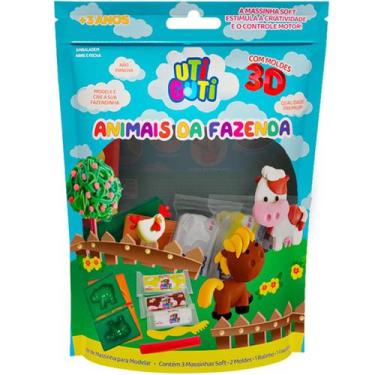 Imagem de Kit massinha de modelar animais da fazenda - utiguti - 107 - Uti Guti,
