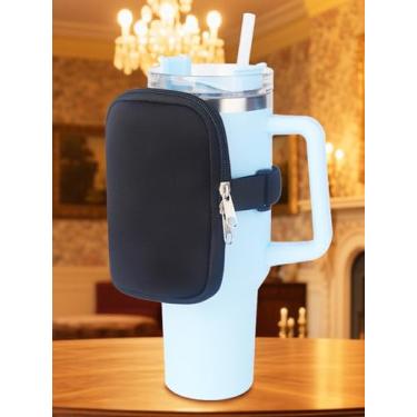 Imagem de Acessórios ajustáveis para garrafa de água, organizador de copo de carro para frascos de vácuo, preto