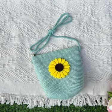 Imagem de Bolsa feminina de praia quadrada bolsa feminina de batom de verão de grande capacidade, Verde, One Size