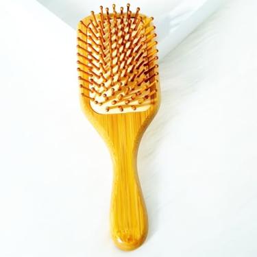 Imagem de Escova de cabelo de madeira profissional para massagem e estilo do couro cabeludo