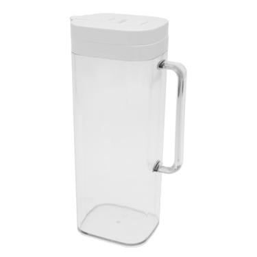 Imagem de ZJRDYYK Jarro de água de plástico com bico e tampa, jarra de plástico de 2 L com alça para chá, suco, bebida gelada