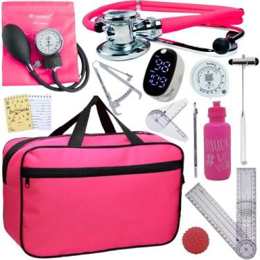 Imagem de Kit Bolsa Fisioterapia Acadêmico Martelo Buck Goniômetro Completo - In