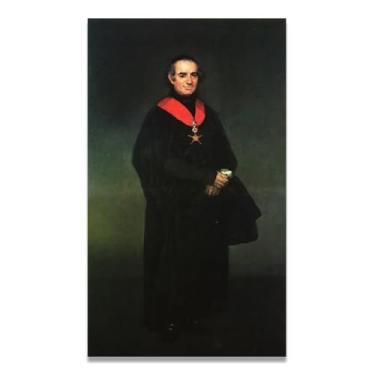 Imagem de LKXGRRSFG A Kind And Friendly SmileFrancisco De Goya Impressão em tela romântica espanhola - Obra-prima do influente pintor romântico 80 x 144 cm sem moldura