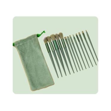 Imagem de Conjunto de pincéis de maquiagem, 13 peças de pincéis de maquiagem para viagem, kit de ferramentas com bolsa de armazenamento para base, corretivo, blush, sombra, pó