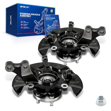 Imagem de KAX Junta de direção dianteira e conjunto de cubo de rolamento de roda apto para Corolla 2003-2008, lado do passageiro e do motorista 698-389 698-388