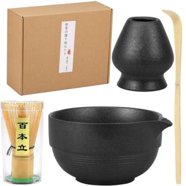 Imagem de Conjunto de chá Matcha, kit inicial de fabricação de matcha japonês co
