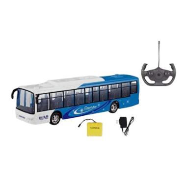 Imagem de Brinquedo Infantil Ônibus de Controle Remoto Elétrico Azul Zippy Toys 