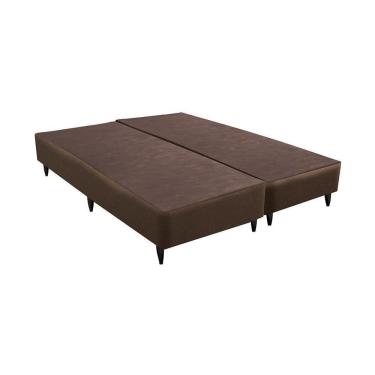 Imagem de Base Sommier Linho Marrom Queen (158X198X23) Linho - Ortobom