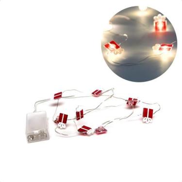 Imagem de Cordão Luminoso Natalino 3 Metros Led 30 Mini Presentes Taschibra
