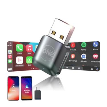 Imagem de Mini adaptador automotivo sem fio CarPlay Android 2025, fácil configuração, converte CarPlay com fio para iOS 10+, Fast Stable 5.8GHz Wi-Fi USB Car Play Dongle Plug & Play (Z1A-15)