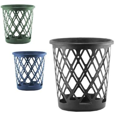 Imagem de Lixeira Cesto De Plastico Redondo Telado 10L 26X26Cm De
