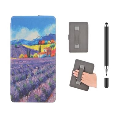 Imagem de Akacy Capa com padrão pintado com alça para Kindle de 10ª geração de 15.2 cm (modelos J9G29R 2019). Capa traseira de borracha TPU de silicone flexível e fina e fina, cantos reforçados (25)