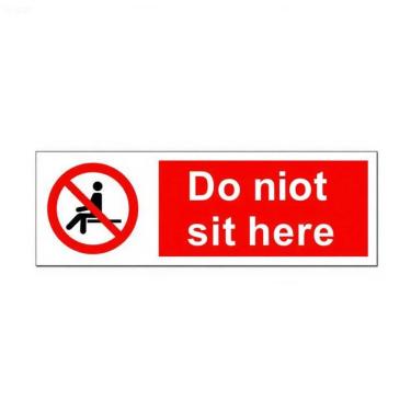 Imagem de Adesivo Do Not Sit Here, sinal de aviso autoadesivo de PVC de 15x5cm